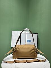 Okify Prada Medium Explore Nappa Leather Shoulder Bag With Flap In Brown 30x14x10cm - 5