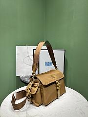 Okify Prada Medium Explore Nappa Leather Shoulder Bag With Flap In Brown 30x14x10cm - 3