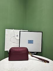Okify Prada Small Re-Nylon Pouch In Burgundy 17x11x5.5cm - 3