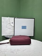 Okify Prada Small Re-Nylon Pouch In Burgundy 17x11x5.5cm - 2