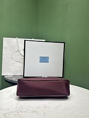 Okify Prada Re-Edition 2005 Re-Nylon And Saffiano Mini Bag In Burgundy Red 22x18x6.5cm - 4