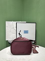 Okify Prada Re-Edition 1978 Re-Nylon Mini Bag In Burgundy 15.5x19.5x10cm - 5