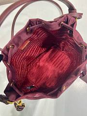 Okify Prada Re-Edition 1978 Re-Nylon Mini Bag In Burgundy 15.5x19.5x10cm - 3