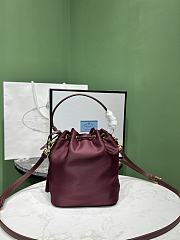 Okify Prada Re-Edition 1978 Re-Nylon Mini Bag In Burgundy 15.5x19.5x10cm - 4