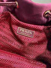 Okify Prada Duet Re-Nylon Bucket Bag In Burgundy 1BH038 23x18x12cm - 3