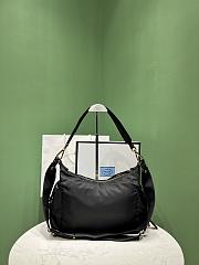 Okify Prada Explore Large Re-Nylon And Leather Bag In Black 1BC264 32x22x11.5cm - 5