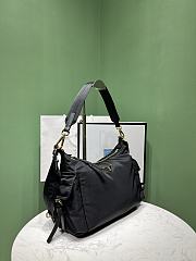 Okify Prada Explore Large Re-Nylon And Leather Bag In Black 1BC264 32x22x11.5cm - 3