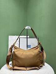 Okify Prada Explore Large Re-Nylon And Leather Bag In Brown 1BC264 32x22x11.5cm - 4