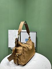 Okify Prada Explore Large Re-Nylon And Leather Bag In Brown 1BC264 32x22x11.5cm - 2