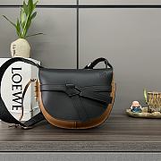 Okify Loewe Gate Bag In Black And Brown 20x19x11.5cm - 1