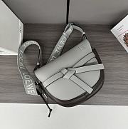 Okify Loewe Gate Bag In White And Dark Brown 20x19x11.5cm - 4