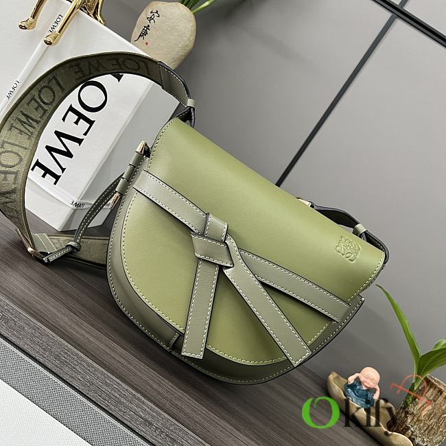 Okify Loewe Gate Bag In Green 20x19x11.5cm - 1