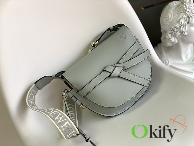 Okify Loewe Gate Bag In Light Blue 20x19x11.5cm - 1