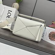 Okify Loewe Puzzle Edge Bag In Full White 24x10.5x16cm - 3