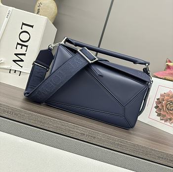 Okify Loewe Puzzle Edge Bag In Dark Blue 24x10.5x16cm