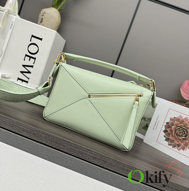 Okify Loewe Puzzle Edge Bag In Light Green 24x10.5x16cm - 1