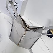 Okify Loewe Compact Hammock Bag In Light Gray 20x19x14cm - 6