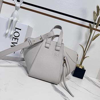 Okify Loewe Compact Hammock Bag In Light Gray 20x19x14cm