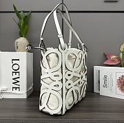 Okify Loewe Anagram Cut Out Tote Bag In White 32x12x25.5cm - 5