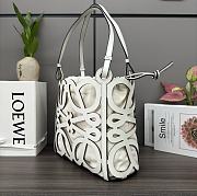 Okify Loewe Anagram Cut Out Tote Bag In White 32x12x25.5cm - 4