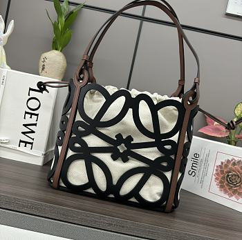 Okify Loewe Anagram Cut Out Tote Bag In Black 32x12x25.5cm
