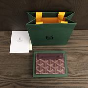 Okify Goyard Saint Sulpice Card Holder In Dark Red 11.5x7.5cm - 1