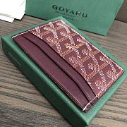 Okify Goyard Saint Sulpice Card Holder In Dark Red 11.5x7.5cm - 5