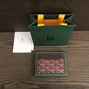 Okify Goyard Saint Sulpice Card Holder In Dark Red 11.5x7.5cm - 2