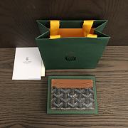 Okify Goyard Saint Sulpice Card Holder In Black And Brown 11.5x7.5cm - 1