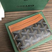 Okify Goyard Saint Sulpice Card Holder In Black And Brown 11.5x7.5cm - 2