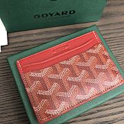 Okify Goyard Saint Sulpice Card Holder In Red 11.5x7.5cm - 3