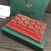 Okify Goyard Saint Sulpice Card Holder In Red 11.5x7.5cm - 2
