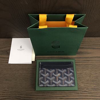Okify Goyard Saint Sulpice Card Holder In Dark Blue 11.5x7.5cm
