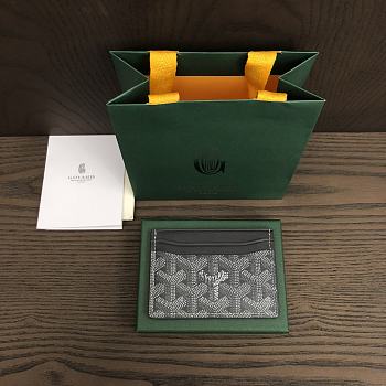 Okify Goyard Saint Sulpice Card Holder In Gray 11.5x7.5cm