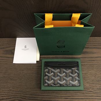 Okify Goyard Saint Sulpice Card Holder In Black 11.5x7.5cm