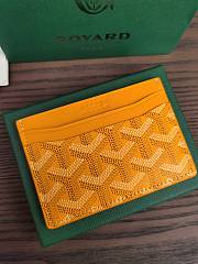Okify Goyard Saint Sulpice Card Holder In Yellow 11.5x7.5cm - 2