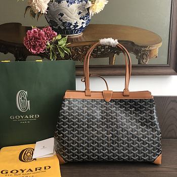Okify Goyard Bellechasse Biaude PM Bag In Black And Brown 36x26x13cm