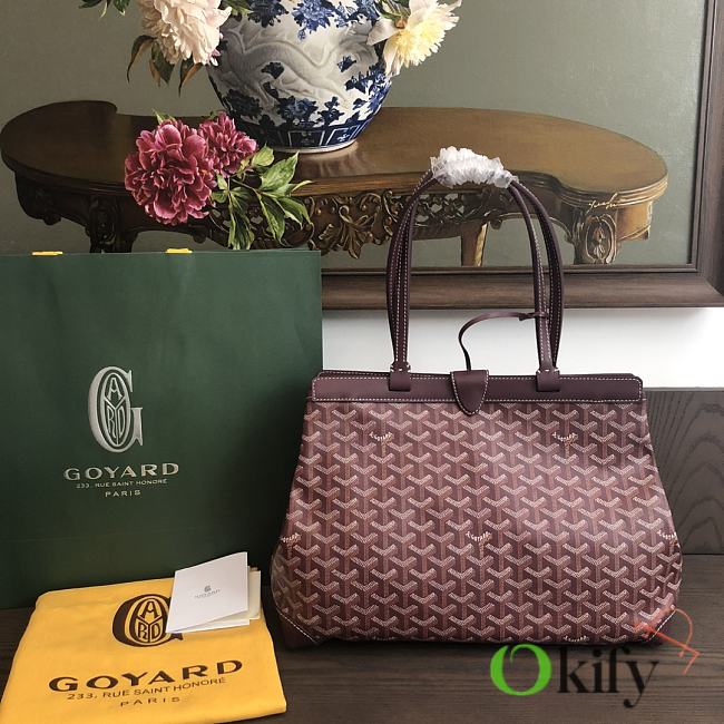 Okify Goyard Bellechasse Biaude PM Bag In Red 36x26x13cm - 1