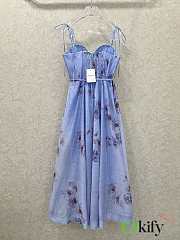 Okify Zimmerman Purple Floral Print Halter Dress - 2