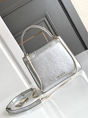 Okify Bvlgari Serpenti Forever Top Handle Bag In Silver 18x15x9.5cm - 4