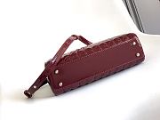 Okify Bvlgari Serpentine Duo Top Handle Bag In Burgundy Red 21.5x15x6cm - 5