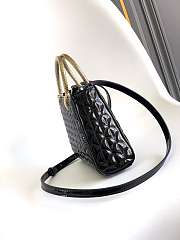 Okify Bvlgari Serpentine Duo Top Handle Bag In Shiny Black 21.5x15x6cm - 3