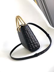 Okify Bvlgari Serpentine Duo Top Handle Bag In Matte Black 21.5x15x6cm - 2