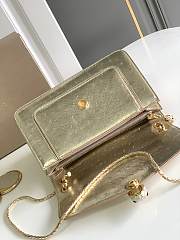 Okify Bvlgari Serpenti Forever Bag In Light Gold Ostrich 25x16.5x8cm - 5