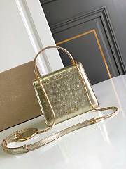 Okify Bvlgari Serpenti Forever Top Handle Bag In Light Gold Ostrich 18.5x16x10.5cm - 5