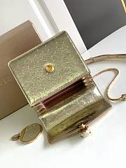 Okify Bvlgari Serpenti Forever Top Handle Bag In Light Gold Ostrich 18.5x16x10.5cm - 2