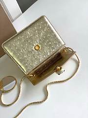 Okify Bvlgari Serpenti Forever Crossbody Bag In Light Gold Ostrich 20x14x4.5cm - 4