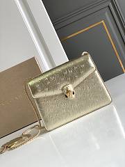 Okify Bvlgari Serpenti Forever Crossbody Bag In Light Gold Ostrich 20x14x4.5cm - 1