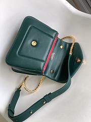 Okify Bvlgari Serpenti Reverse Top Handle Bag In Green 20x14x10cm - 6