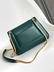 Okify Bvlgari Serpenti Reverse Shoulder Bag In Green 29.5x18.5x7cm - 3